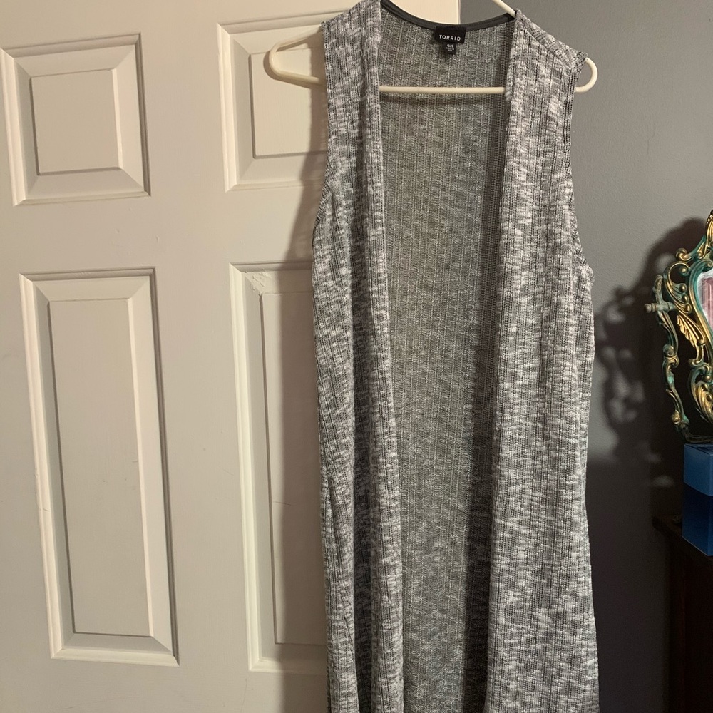Torrid sweater duster vest